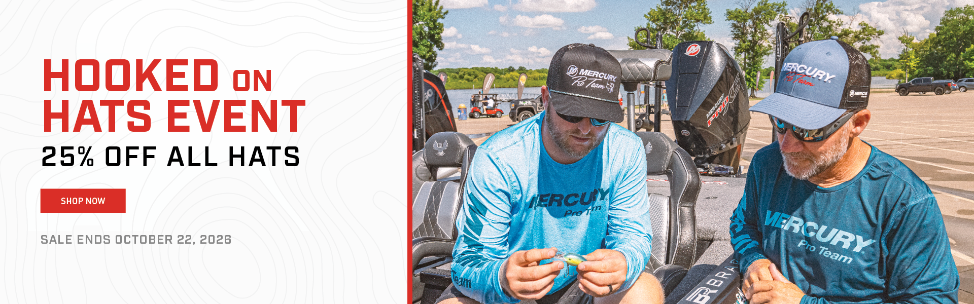 HOOKED ON HATS EVENT 25% OFF ALL HATS THROUGH OCTOBER 15, 2026